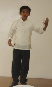 Angelo while delivering the “Kalikasan Saan Ka Patungo” during the screening of nominees on September 12, 2014.