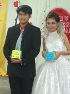 Ralph Matthew Dungca and Isai Somera hailed as Mr. and Ms. Valentine's Ball 2016.