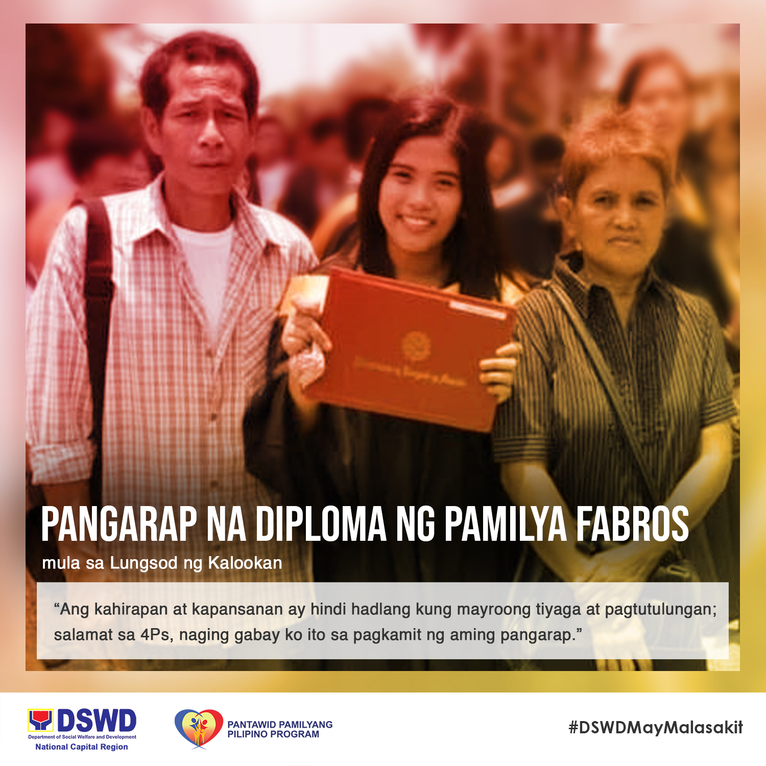 Pangarap na Diploma ng Pamilya Fabros | DSWD Field Office NCR Official ...