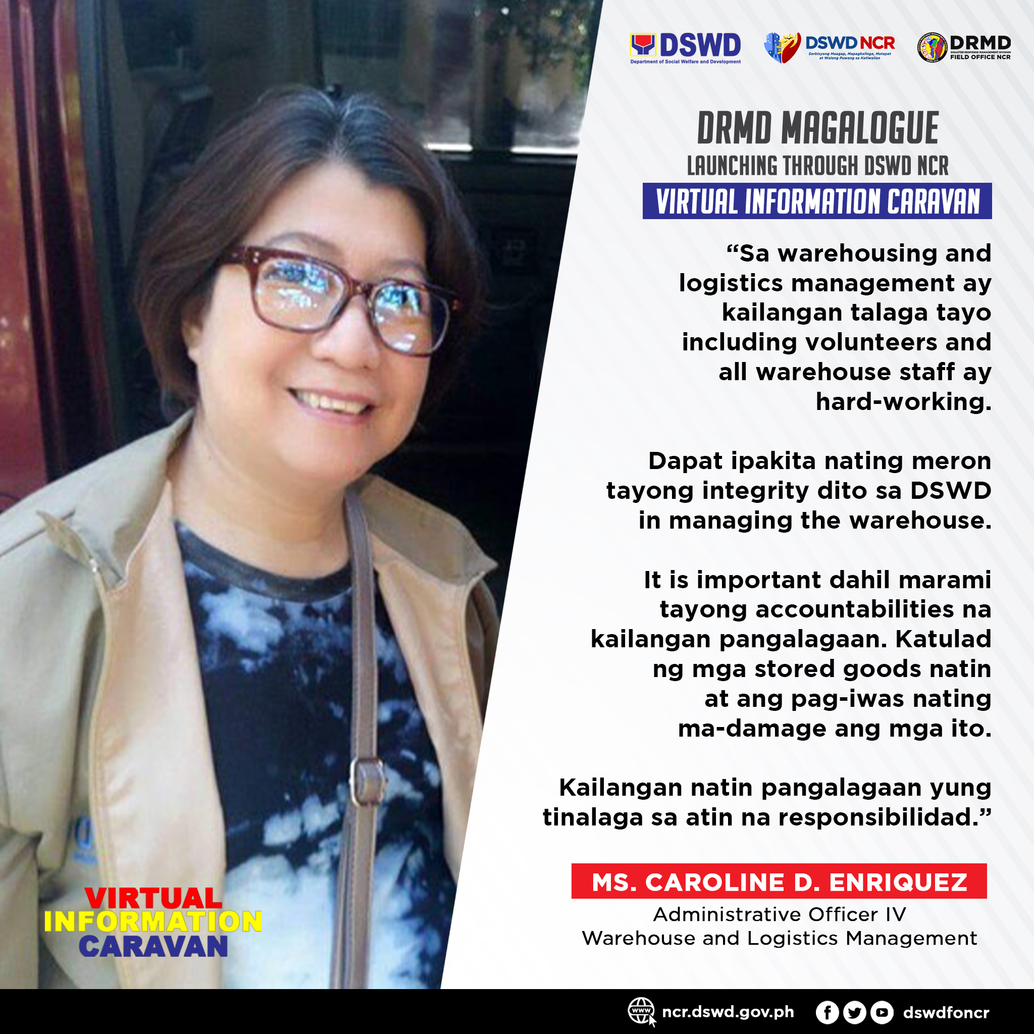 Breaking Through The 1st Drmd Magalogue Launching Via Dswd Ncr Virtual Information Caravan