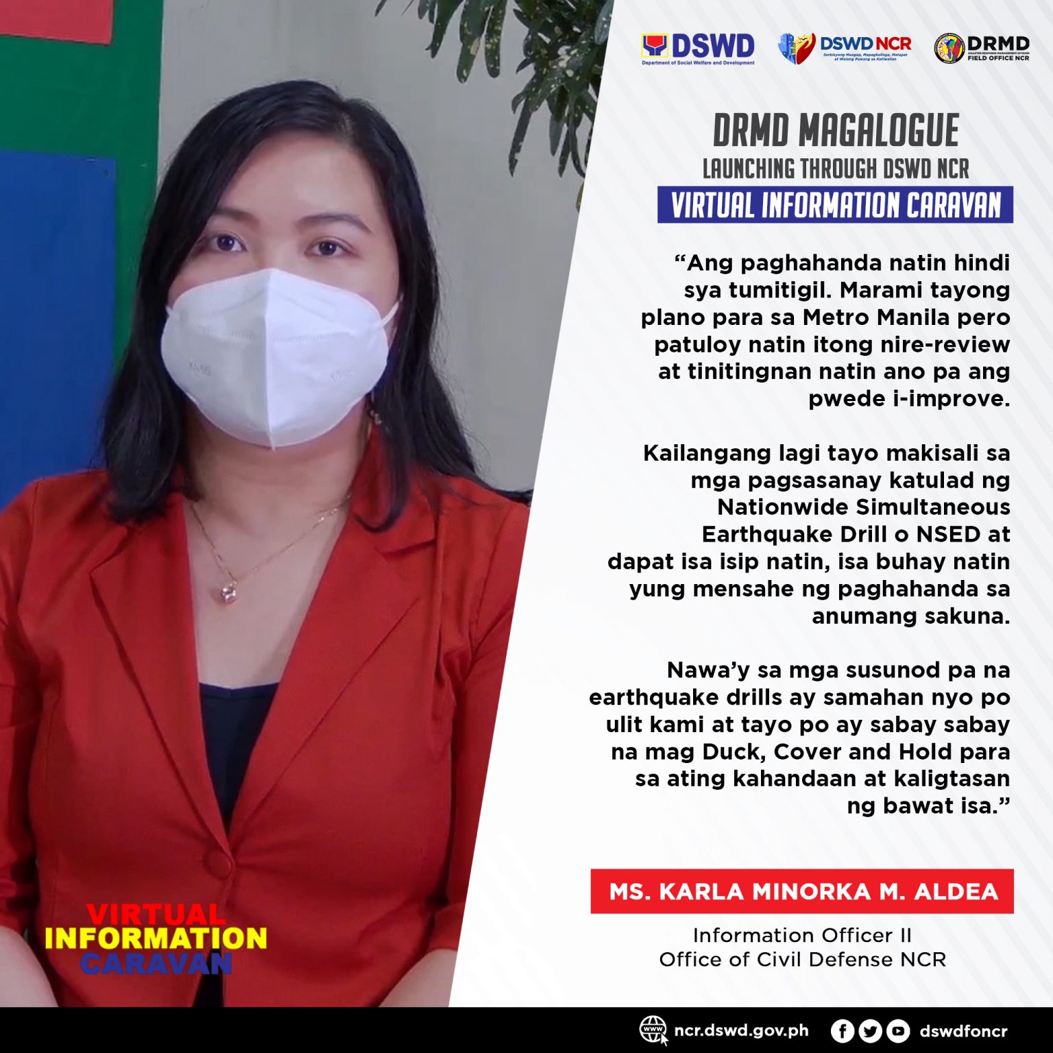 Breaking Through The 1st Drmd Magalogue Launching Via Dswd Ncr Virtual Information Caravan